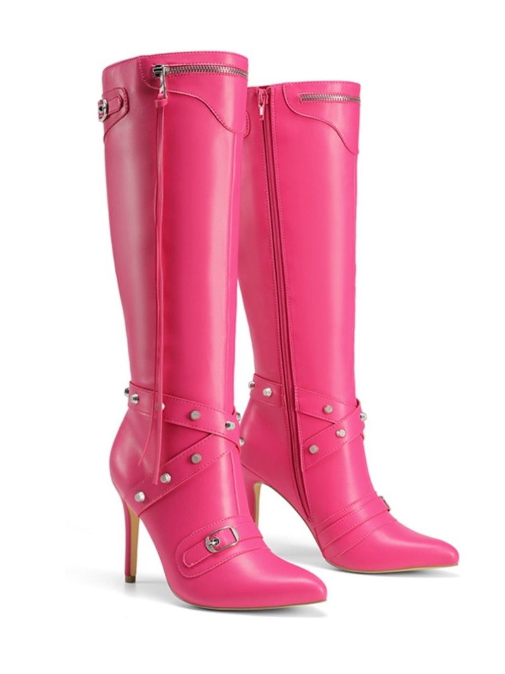 Dream Pairs Hot Pink Knee-High Stiletto Boots 6.5